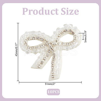 10Pcs Non-woven Fabrics Bowknot Clothes Accessories DIY-HY0002-20-1