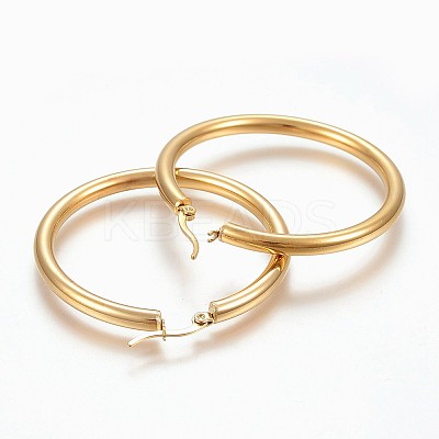 304 Stainless Steel Big Hoop Earrings LS-EJEW-H358-08G-1