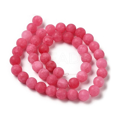 Natural Dyed White Jade Beads Strands G-M402-B01-04-1
