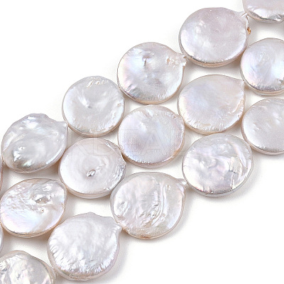 Natural Baroque Pearl Keshi Pearl Beads Strands PEAR-S018-06E-1