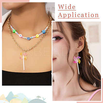 12Pcs 6 Colors Gradient Color Transparent Resin Big Pendants FIND-TA0004-66-1