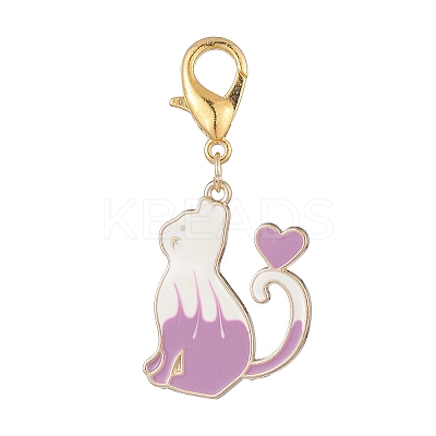 6Pcs Alloy Enamel Pendant Decoration HJEW-JM01014-1