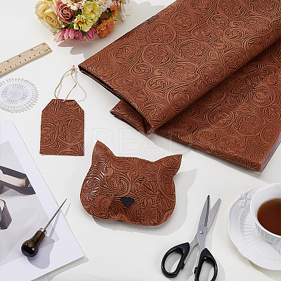 Flower Pattern PVC Leather Fabric DIY-NB0015-59B-1