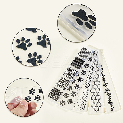 5Pcs 5 Styles Plastic Embossing Folders DIY-CP0009-03-1