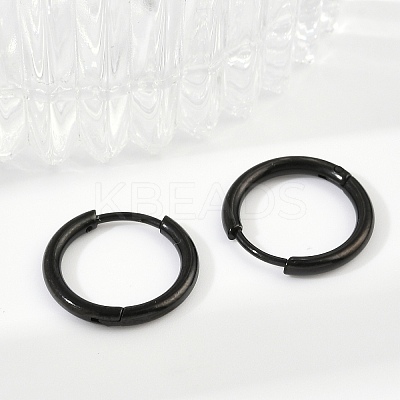 202 Stainless Steel Huggie Hoop Earrings EJEW-F111A-15mm-EB-1