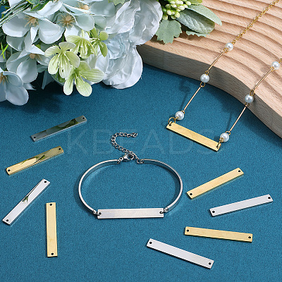 20Pcs 2 Colors 304 Stainless Steel Connector Charms STAS-SC0008-99-1