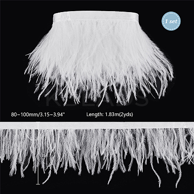 2 Yards Fashion Ostrich Feather Cloth Strand Costume Accessories FIND-GA0003-68A-1