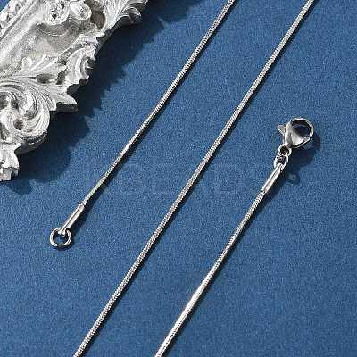 Tarnish Resistant 304 Stainless Steel Snake Chain Necklaces LS-NJEW-F112-39-1