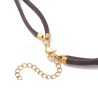 Cowhide Leather Cord Bracelet Making AJEW-JB01355-02-1