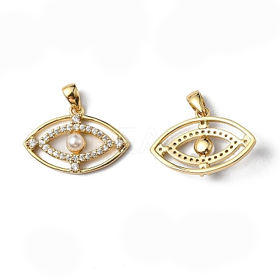 Plastic Imitation Pearl Pendants KK-P235-04G-1