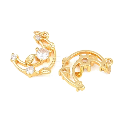 Brass Micro Pave Cubic Zirconia Pendants KK-F927-27G-1
