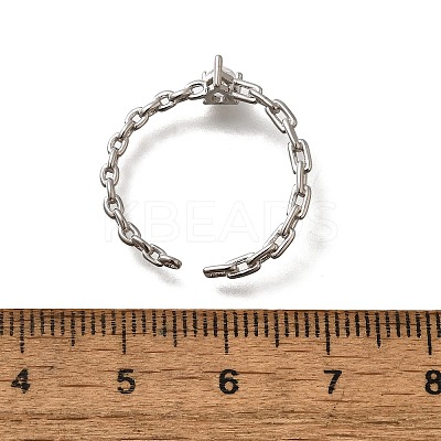 925 Sterling Silver Pave Cubic Zirconia Open Cuff Rings RJEW-R016-01P-01-1