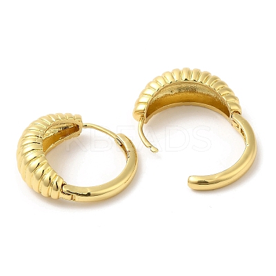 Rack Plating Brass Croissant Hoop Earrings for Women EJEW-D059-31G-1