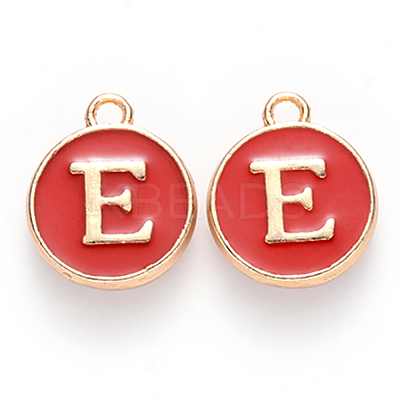 Golden Plated Alloy Enamel Charms ENAM-S118-03E-1