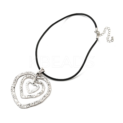 Alloy Pendant Necklaces NJEW-K261-09A-AS-1
