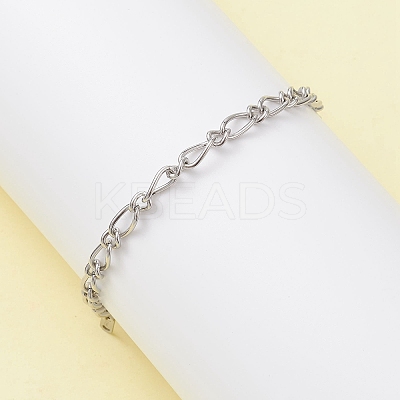 304 Stainless Steel Figaro Chains Bracelets for Women BJEW-JB12772-1