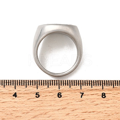 304 Stainless Steel Enamel Wide Band Finger Rings for Men RJEW-P163-01P-1