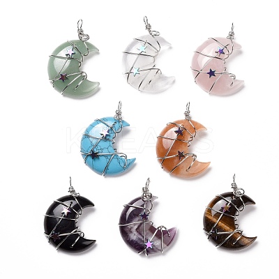 Natural & Synthetic Gemstone Pendants G-B023-01P-1