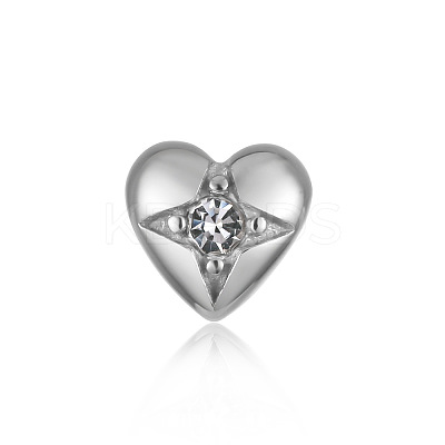 316L Surgical Stainless Steel Micro Pave Clear Cubic Zirconia Tongue Rings FS-WG6EDE0-02-1
