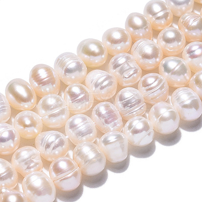Grade AB Natural Cultured Freshwater Pearl Beads Strands PEAR-N013-05G-1