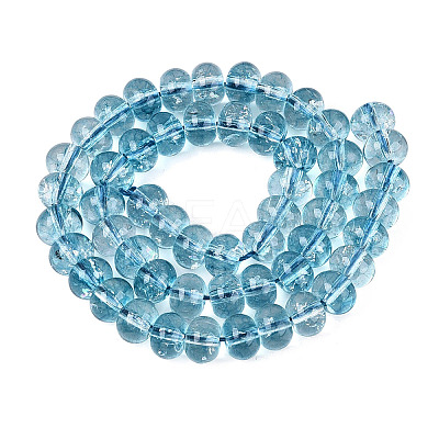 Crackle Transparent Glass Beads Strands GLAA-N074-02B-09-1