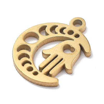 304 Stainless Steel Pendants STAS-R003-03G-03-1