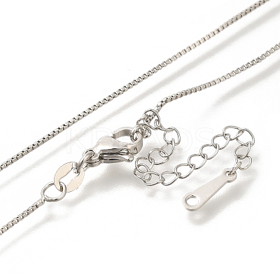Brass Box Chain Necklaces for Women NJEW-M045-02P-1