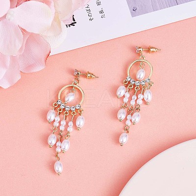 Shell Pearl Chandelier Earrings JE964A-1