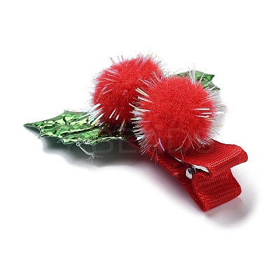 Christmas Theme Cloth Felt Fabric Alligator Hair Clip OHAR-R100-01B-1
