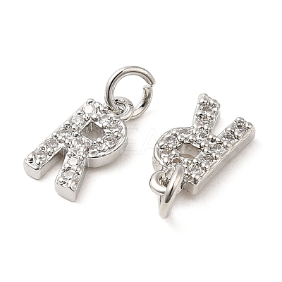Brass Micro Pave Grade AAA Cubic Zirconia Charms LS-ZIRC-P067-11P-R-NR-1