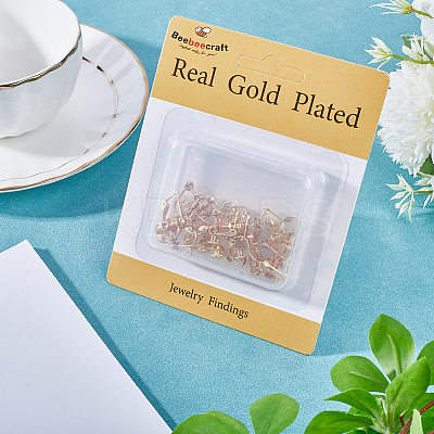24Pcs 2 Size Brass Screw Clip-on Earring Findings KK-BBC0008-29-1