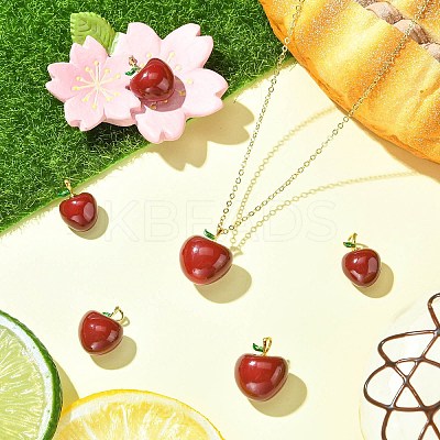 6Pcs 3 Styles Brass Enamel Pendants KK-CJ0003-11-1