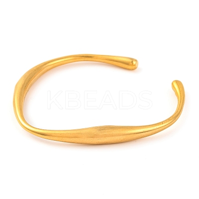 304 Stainless Steel Open Cuff Bangles for Women LS-BJEW-G711-02G-1