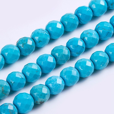 Natural Howlite Beads Strands TURQ-P027-40-1