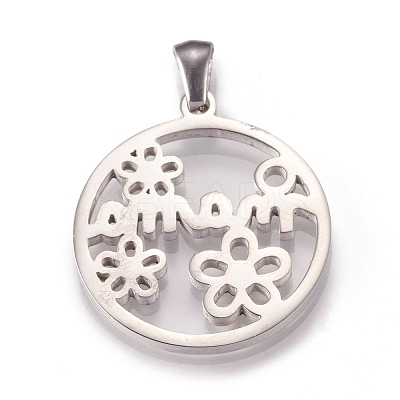 Non-Tarnish 304 Stainless Steel Pendants LS-STAS-N096-02P-1