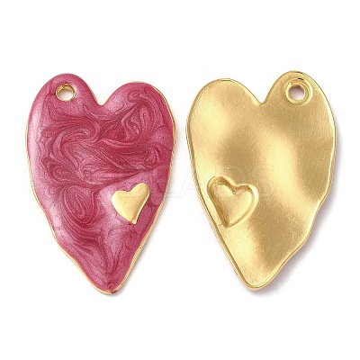 304 Stainless Steel Enamel Pendants STAS-K256-03G-04-1