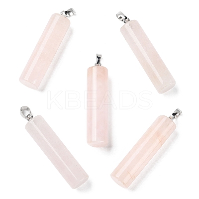 Natural Rose Quartz Pendants G-E603-02P-04-1