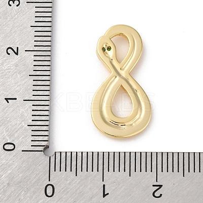 Brass Pave Clear Cubic Zirconia Pendants KK-V016-08G-1