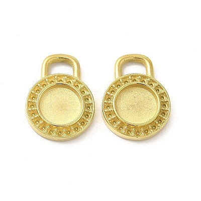 Ion Plating(IP) 304 Stainless Steel Pendant Cabochons Settings STAS-F284-18G-1