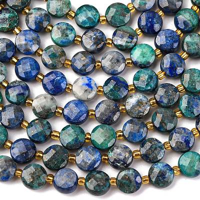 Natural Chrysocolla and Lapis Lazuli Beads Strands G-K389-B81-01-1