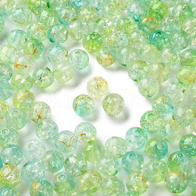 Transparent Crackle Acrylic Beads DACR-D300-01E-8mm-1