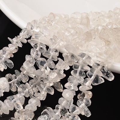 Chip Natural Quartz Crystal Beads Strands G-M344-52-1