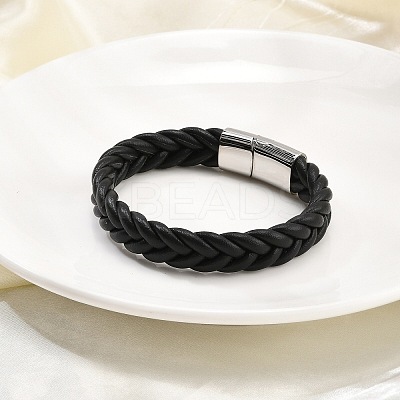 Braided Microfiber Leather Cord Bracelets for Men BJEW-Z081-13P-02-1