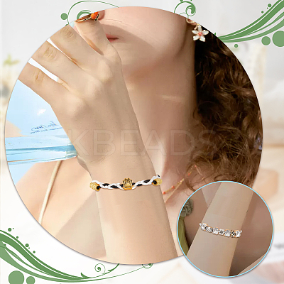 50Pcs 5 Colors Tibetan Style European Beads MPDL-SC0001-09-1