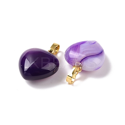 Natural Agate Pendants G-I311-A35-G-1