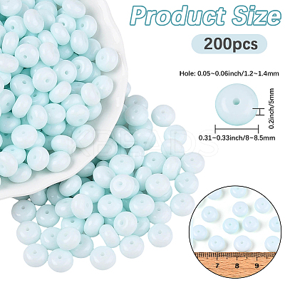 200Pcs Opaque Baking Paint Glass Seed Beads SEED-PA0001-01A-1