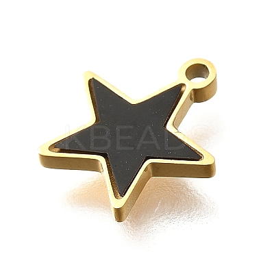 304 Stainless Steel Star Pendants STAS-Q348-19G-1