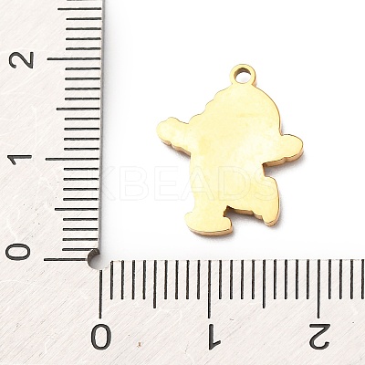 Christmas 304 Stainless Steel Enamel Pendants STAS-B112-02G-07-1