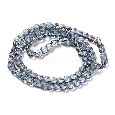 Electroplate Transparent Glass Beads Strands EGLA-Z001-02C-1