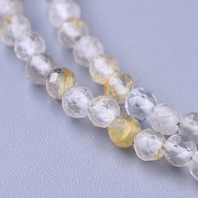 Natural Rutilated Quartz Beaded Necklaces NJEW-K114-B-A10-1